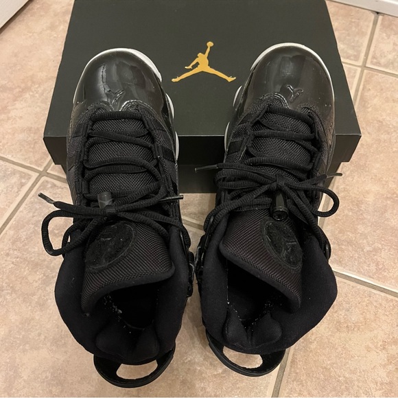Nike Air Jordan Black 6 Rings (GS) 6Y Junior = 24cm =Women 7 👦👧 with Grey edge - Picture 4 of 8